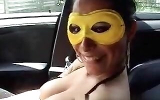 Rio masked street girl fucks a fat guy in his car